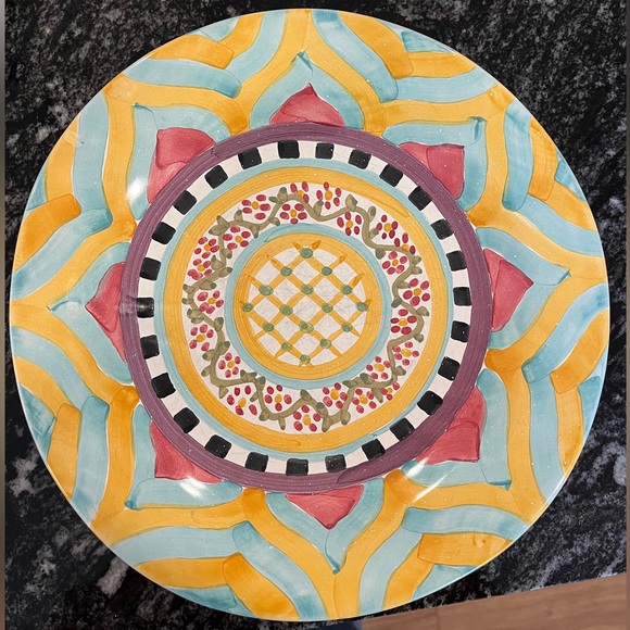 Mackenzie-Childs RARE Hitchcock Fields dinner plate